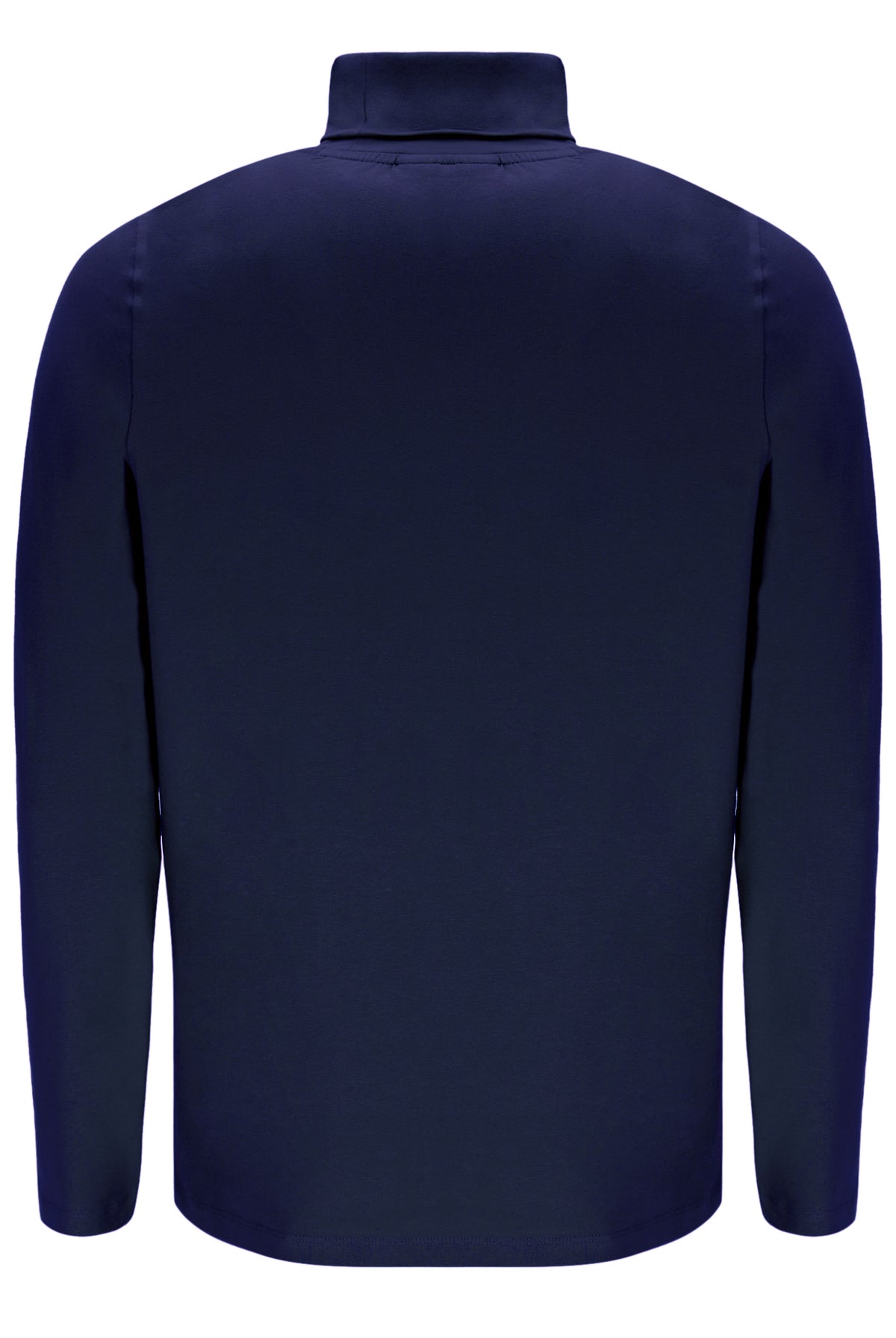 Displays the Blue Peacoat 'FILA' branded 19th Classic Roll Neck Sweater