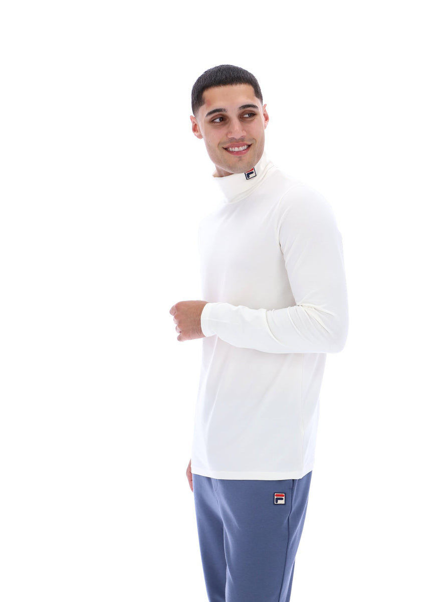 MODAL STRETCH MILANO MOCK NECK ホワイト　XL 19TH_ROLL_NECK-LM1835AH-