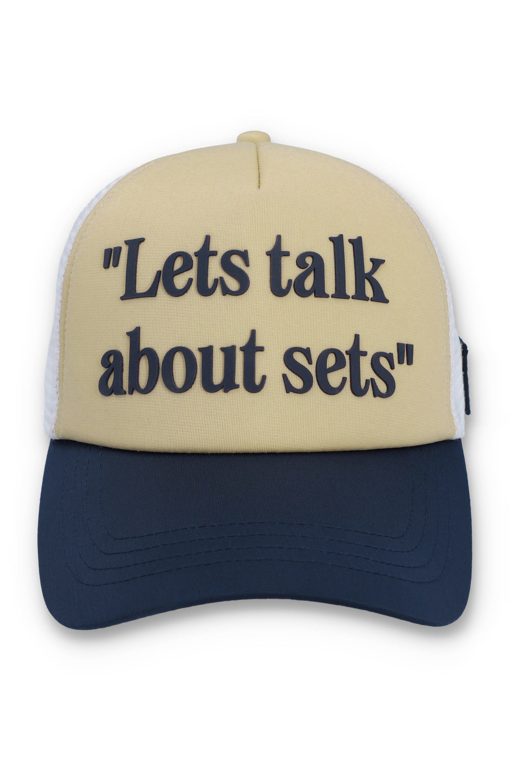 Classic Beige Addie Slogan Neoprene Mesh-Back Cap