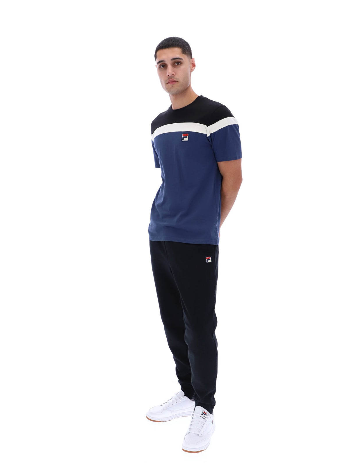 Fila Navy Aiden Cut and Sew T-Shirt