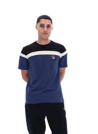 Fila Navy Aiden Cut and Sew T-Shirt