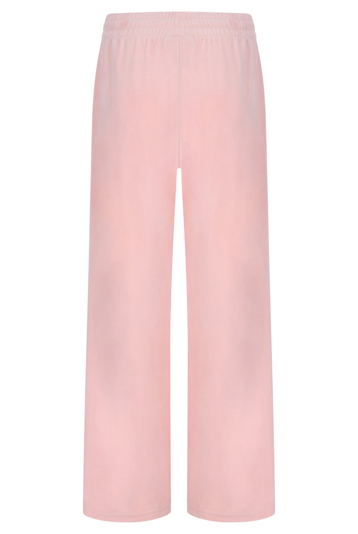 Displays the Pale Lilac & Gardenia 'FILA' branded Angel Velour Wide Leg Pant