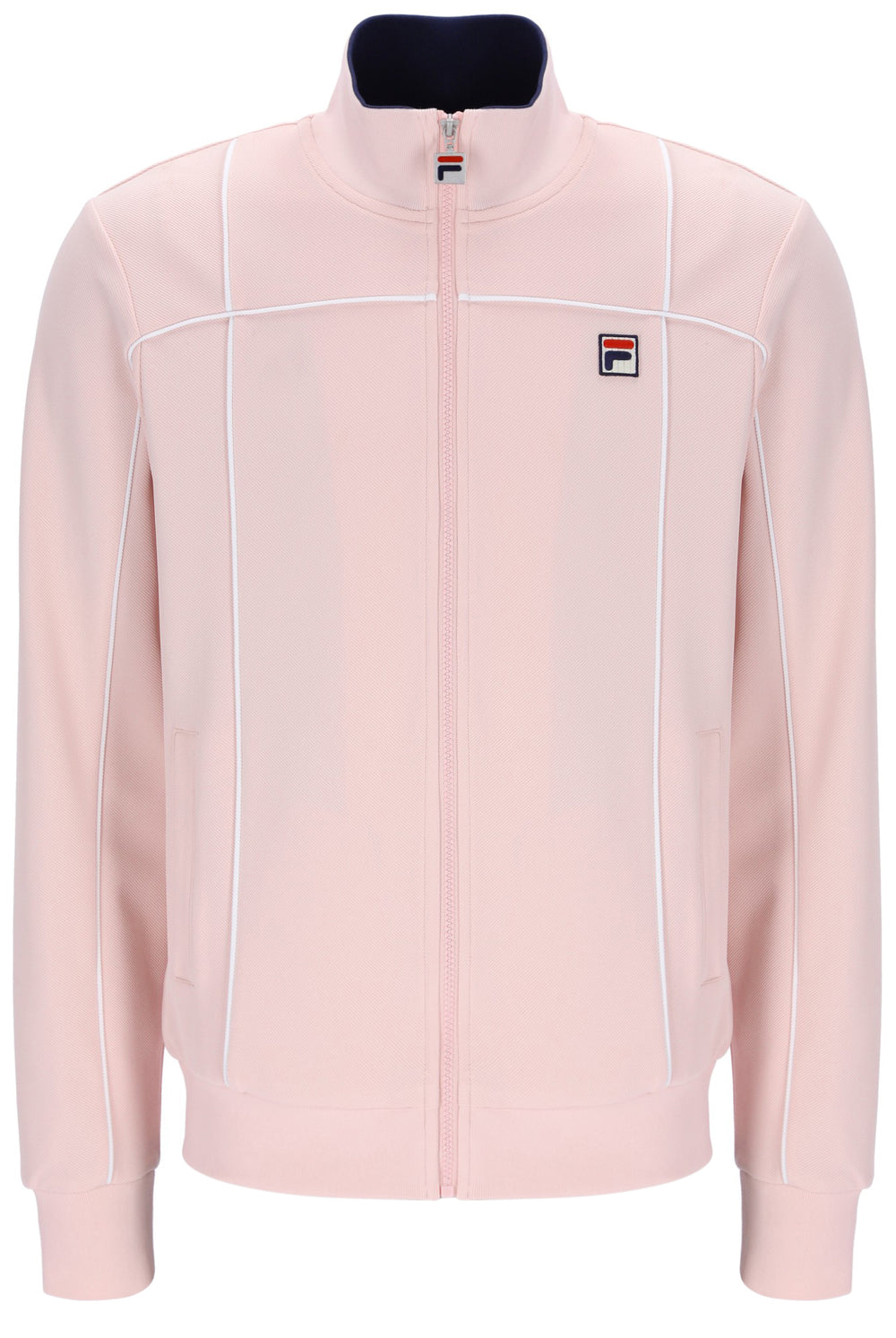 Pink jacket with a brand logo on a white background