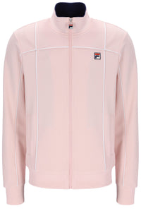 Pink jacket with a brand logo on a white background