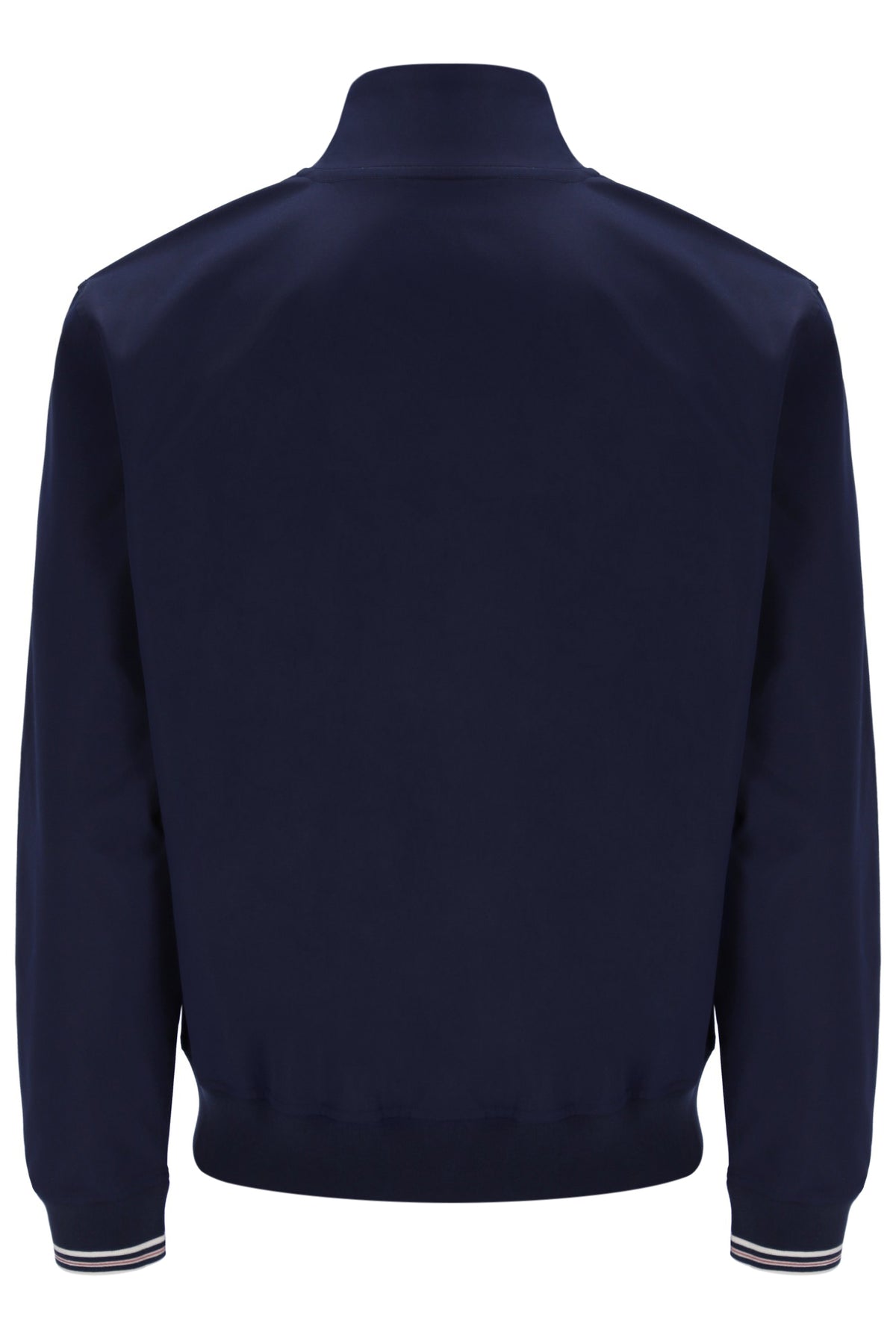 Displays the Navy 'Fila' branded Arturo Coach Jacket