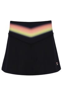 Black Backspin Tennis Printed Skort