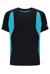 Black Backspin Tennis Short Sleeve Top