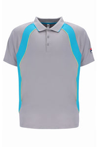 Grey Backspin Tennis Short Sleeve Polo