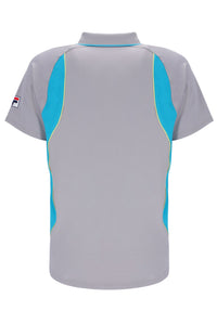 Grey Backspin Tennis Short Sleeve Polo