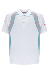 White Backspin Tennis Short Sleeve Polo