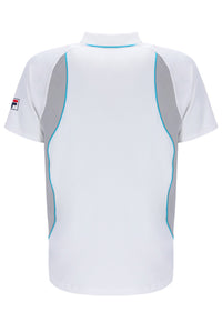 White Backspin Tennis Short Sleeve Polo
