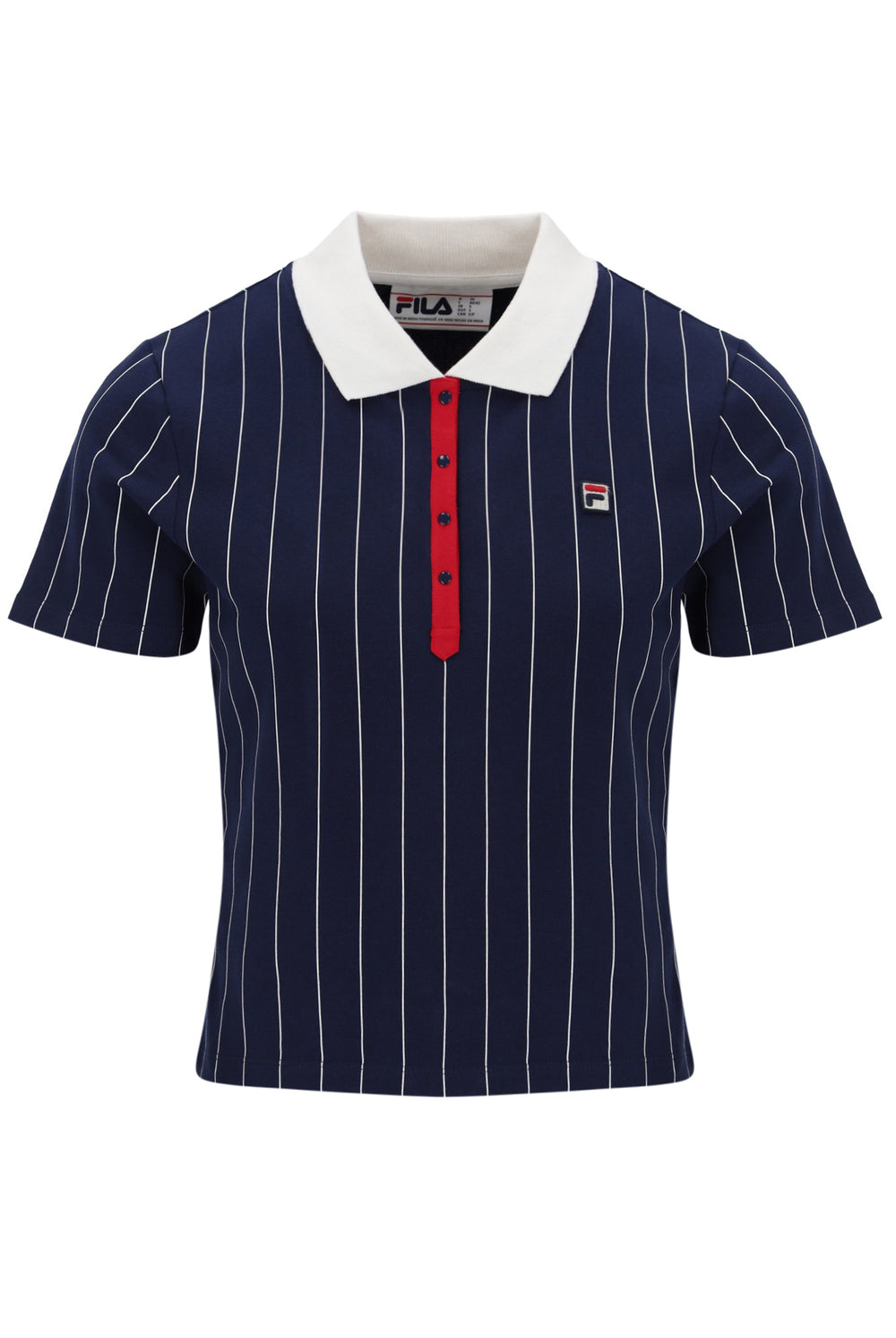 Fila Navy Bai Fitted BB1 Pinstripe Polo