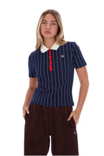 Fila Navy Bai Fitted BB1 Pinstripe Polo