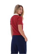 Rio Red Bai Fitted BB1 Pinstripe Polo