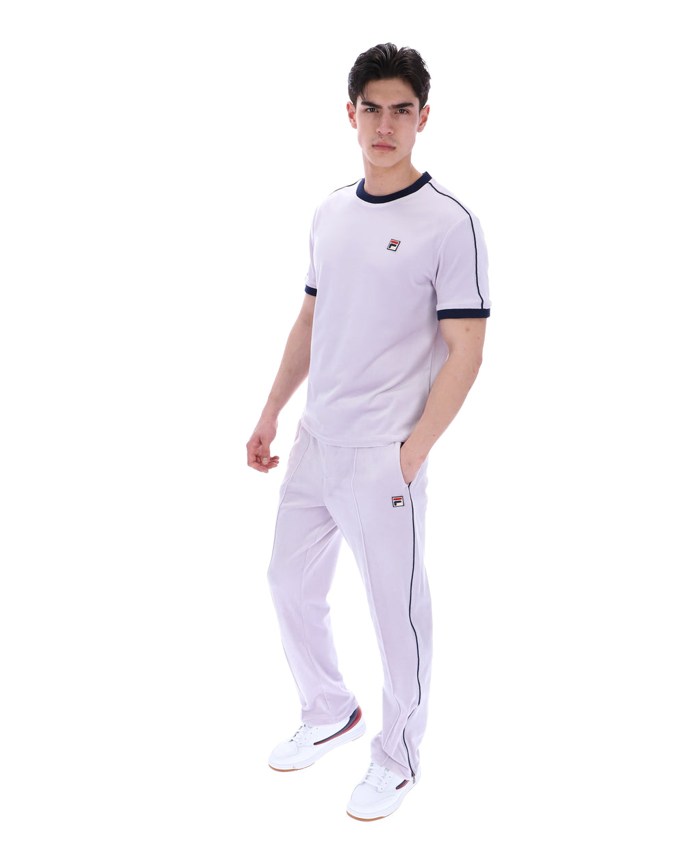 Misty Lilac Basilio Velour Tee