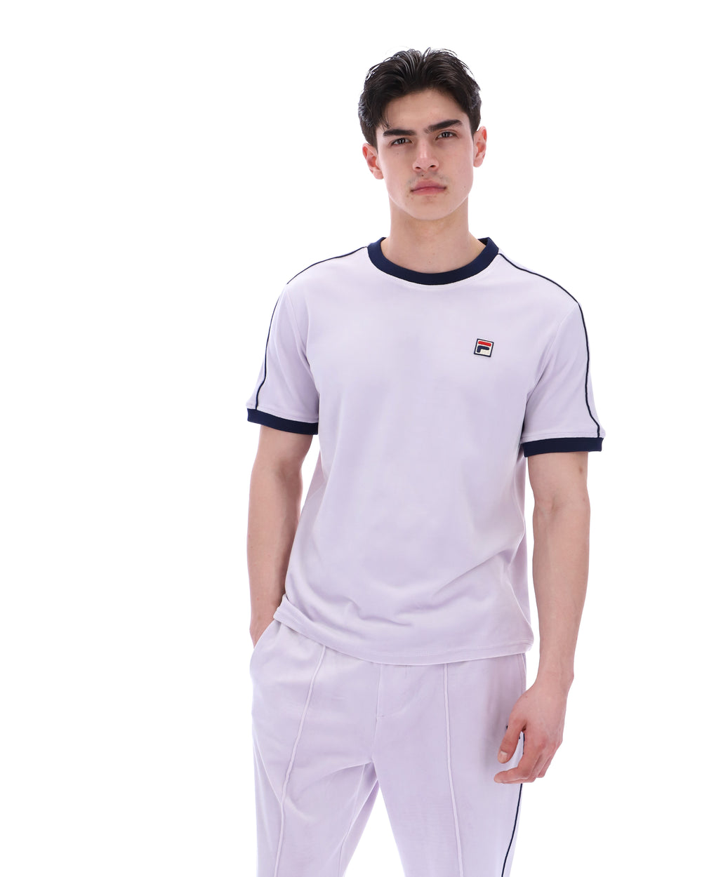 Misty Lilac Basilio Velour Tee