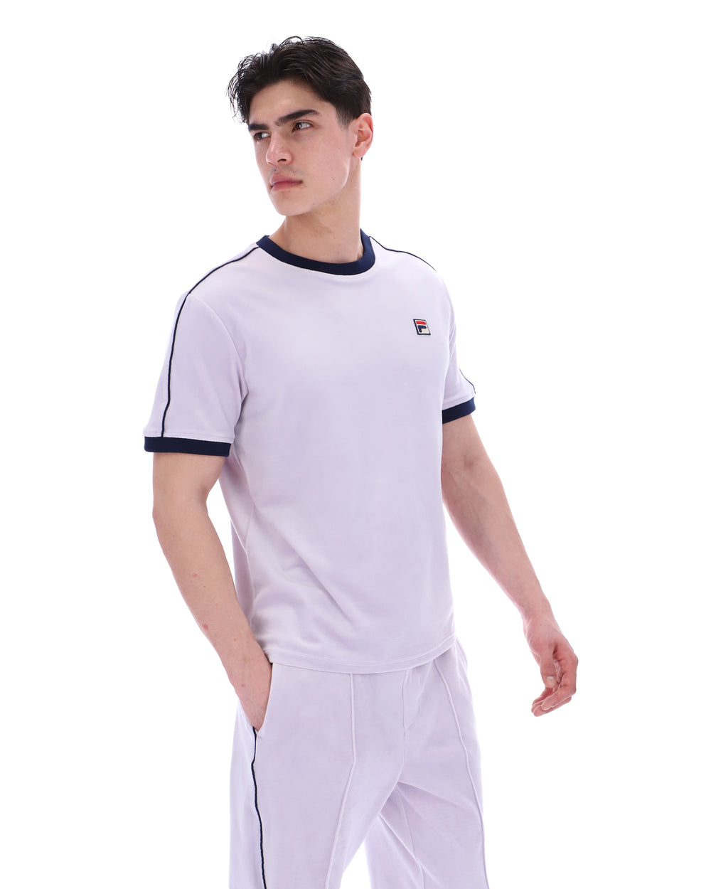 Misty Lilac Basilio Velour Tee