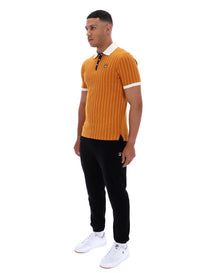 Pumpkin Spice BB1 Classic Vintage Striped Polo