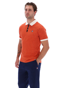 Burnt Ochre BB1 Classic Vintage Striped Polo