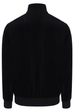 Displays the Black 'FILA' branded Bosco Velour Track Top