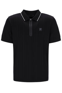 Black Casa Cable Zip Polo