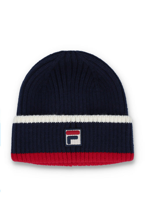 Fila Navy Ciro Ribbed Turn-Up Beanie