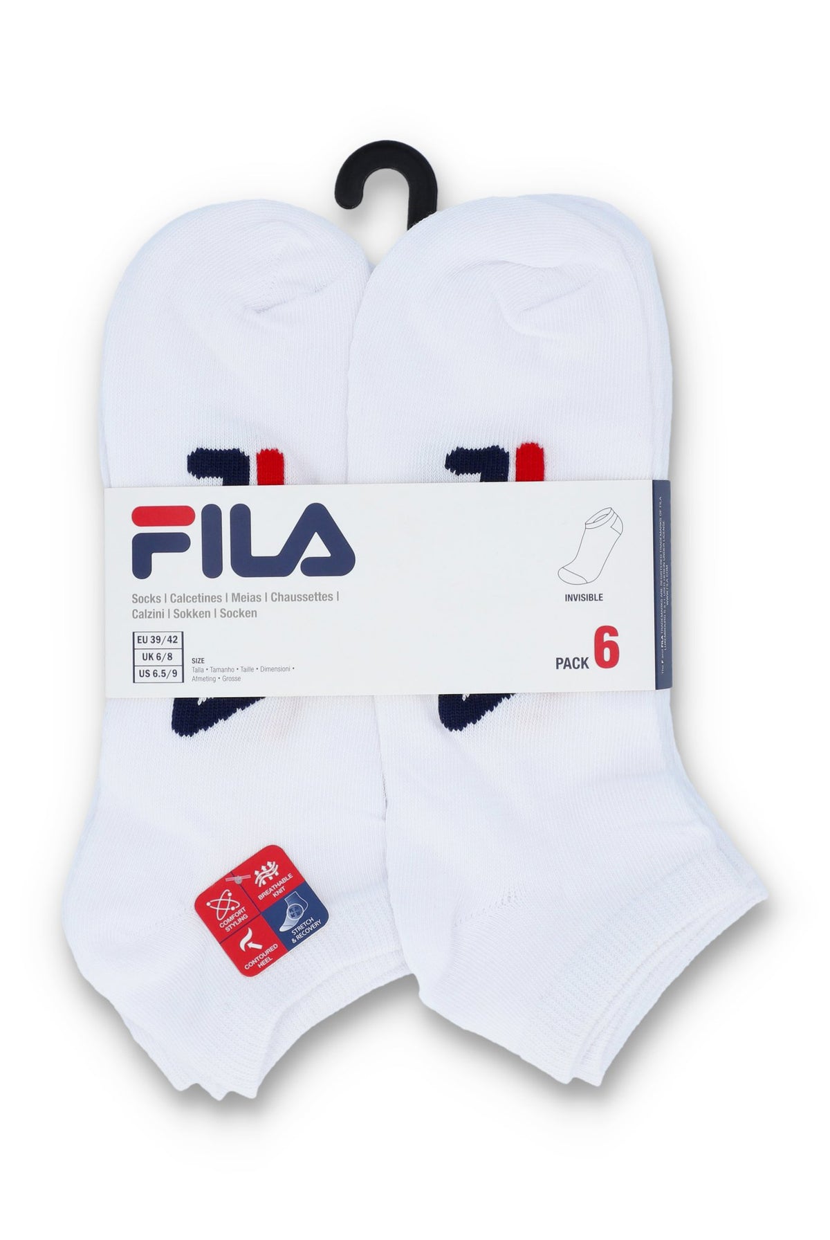 White 6 Pack Socks