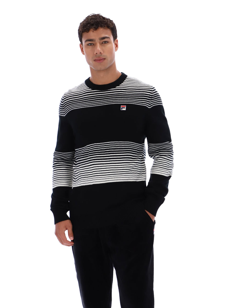新品　BRIEFING WS WR STRIPE CREW NECK KNIT Black Connor Striped Knit Crew Neck – Fila UK