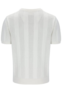 White textured t-shirt on a white background