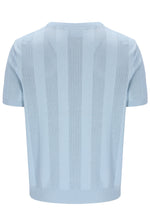 Light blue textured t-shirt on a white background