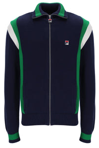 Fila Navy Cortez Colourblocked Knitted Track Top