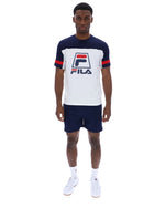 White Damon Cut and Sew Tee