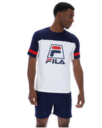 White Damon Cut and Sew Tee