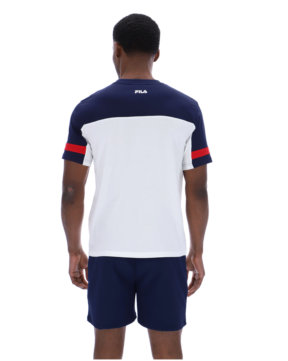 White Damon Cut and Sew Tee