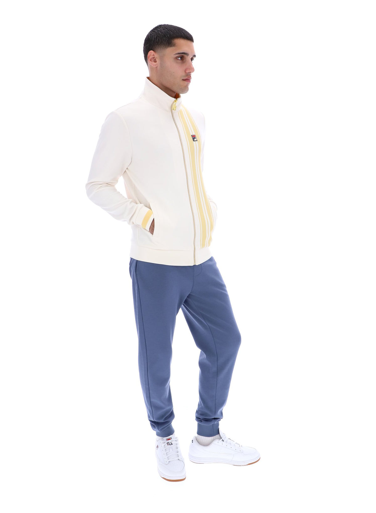 Gardenia Dante Printed Stripe Track Top