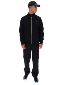 Black Davey Full Zip Track Top