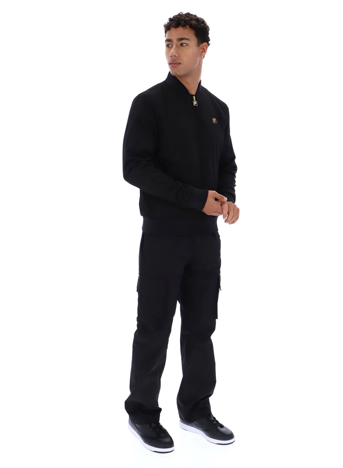 Black Dean Full Zip Faux Suede Jacket