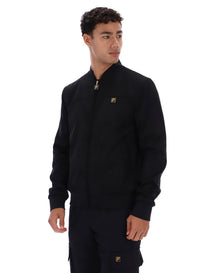 Black Dean Full Zip Faux Suede Jacket
