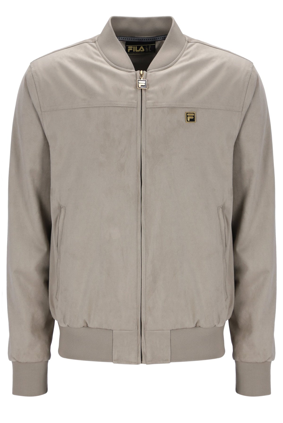 Vintage Khaki Dean Full Zip Faux Suede Jacket