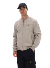 Vintage Khaki Dean Full Zip Faux Suede Jacket