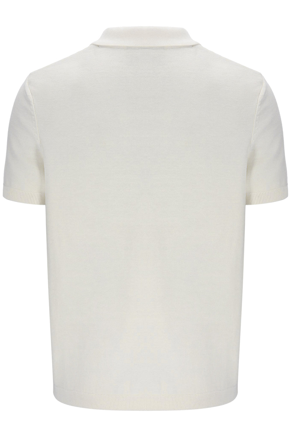 White polo shirt on a white background