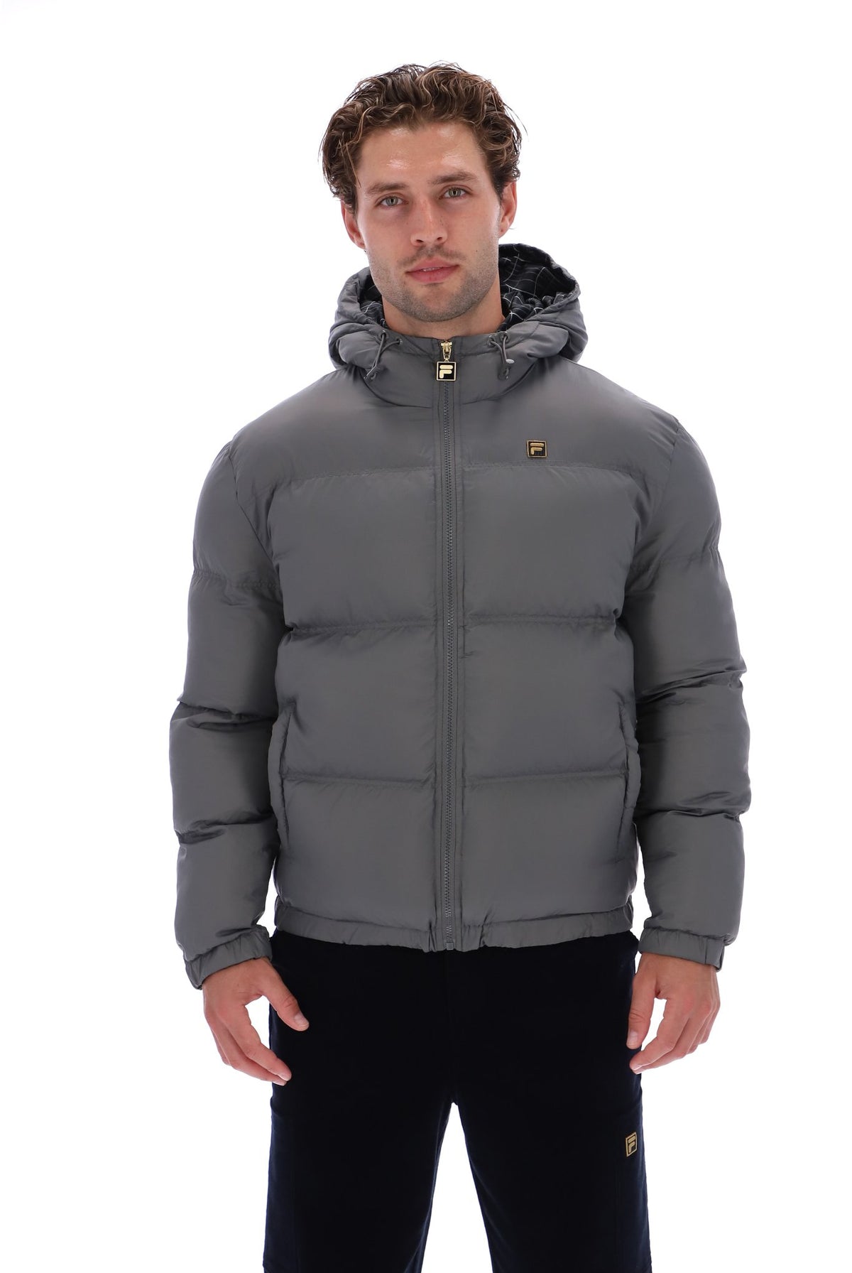 Gunmetal Desmond Hooded Puffer