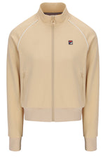 Beige jacket with a FILA logo on the chest, against a white background