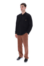 Black Dino Long Sleeve Polo