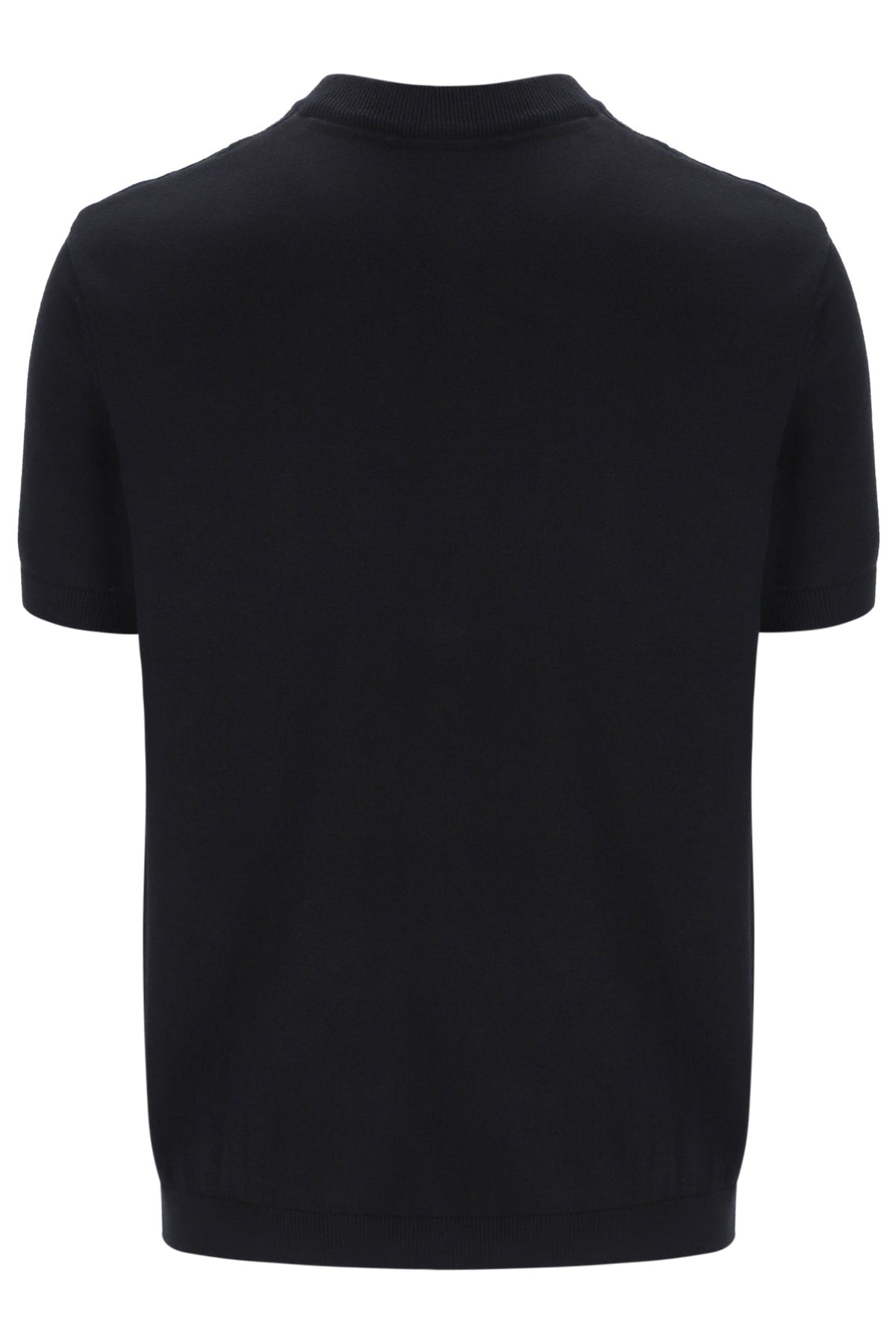 Black t-shirt on a white background