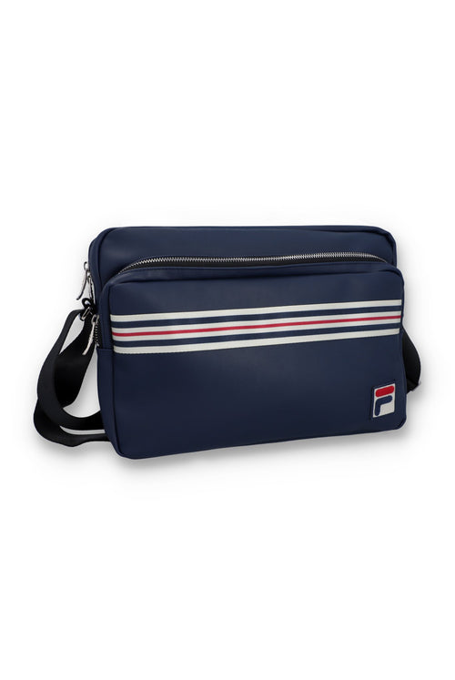 Fila Navy Durnes Faux Leather Flight Bag