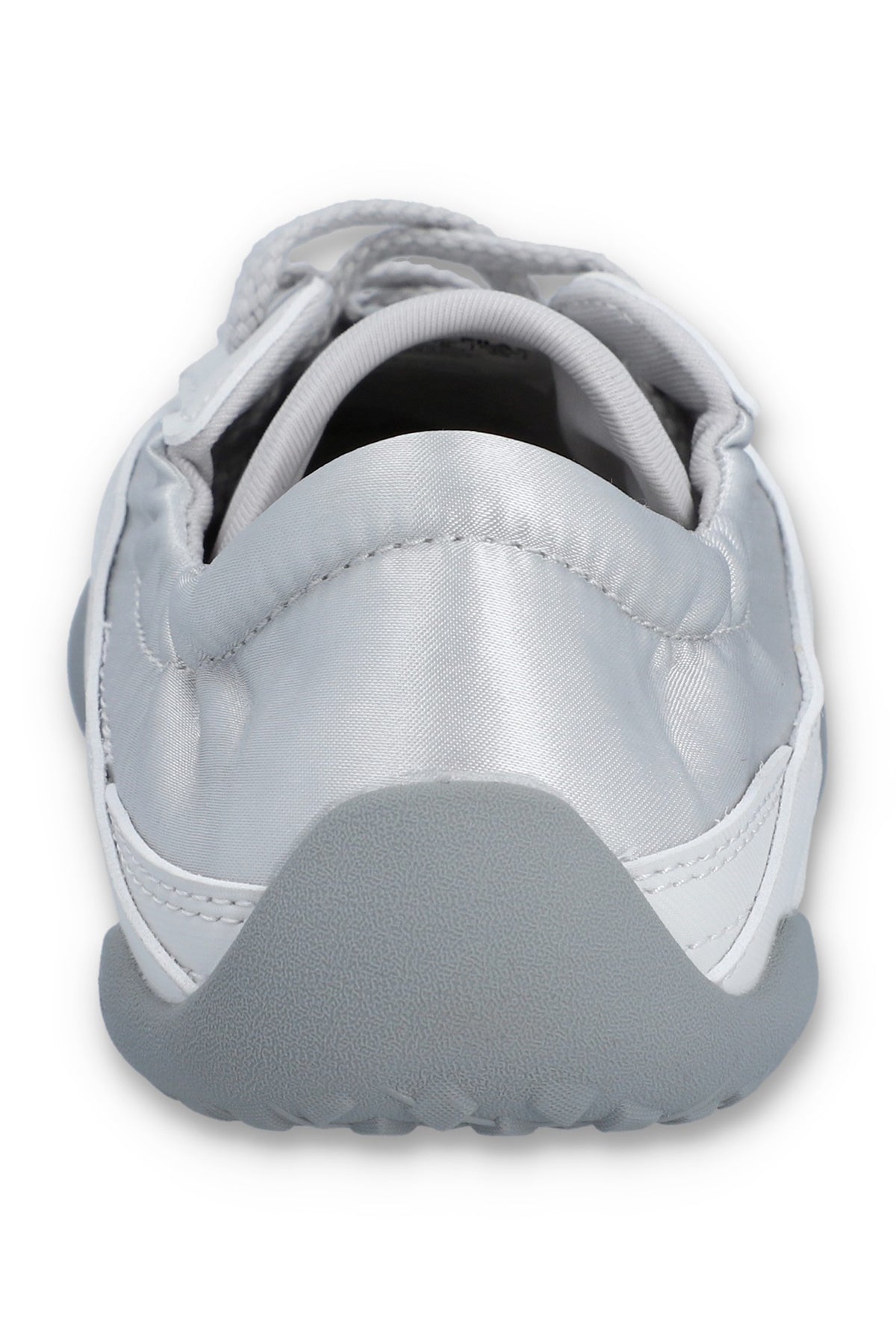 White and silver Fila glio sneaker on a white background