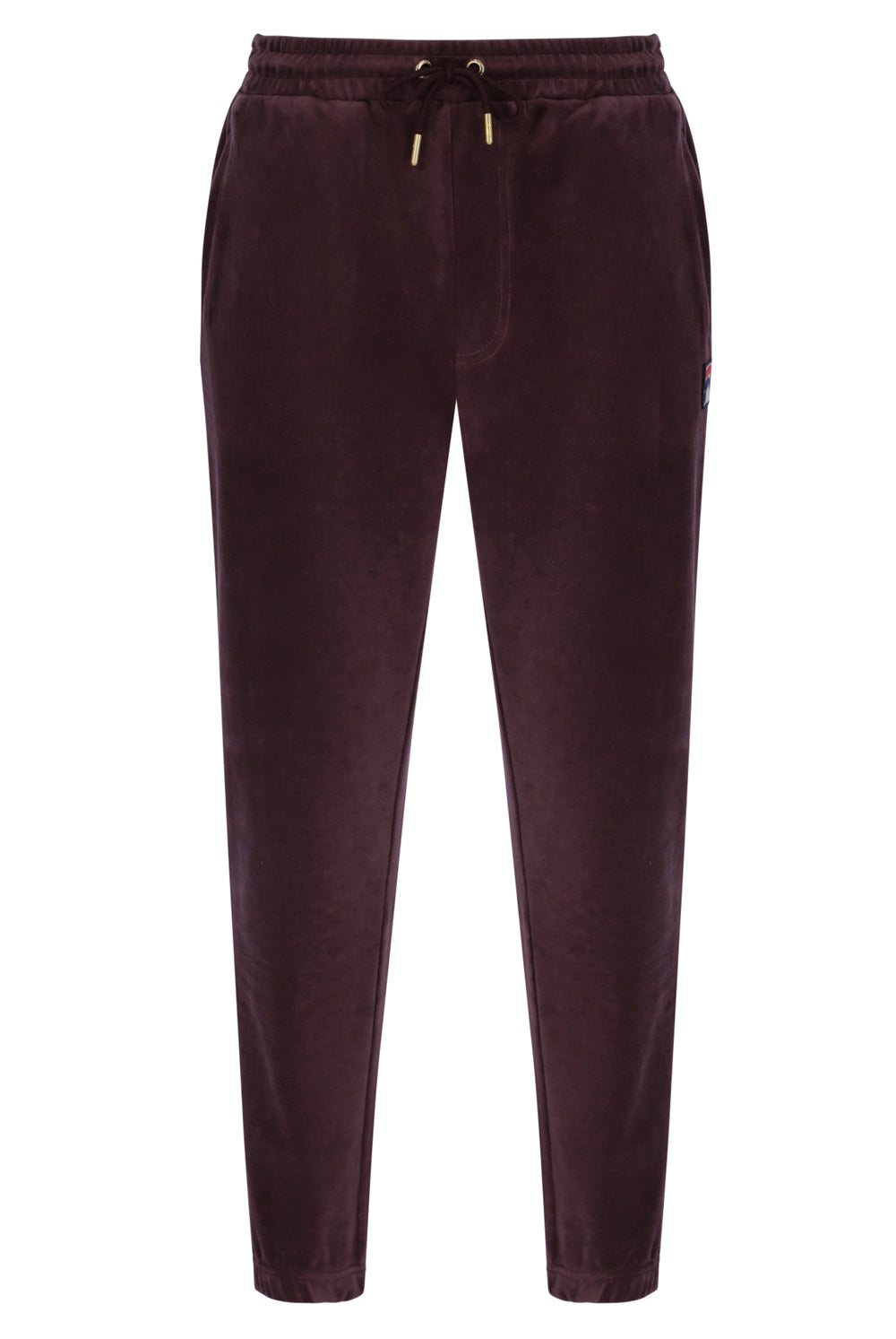 Displays the Fudge 'FILA' branded Eddie 2 Velour Track Pant