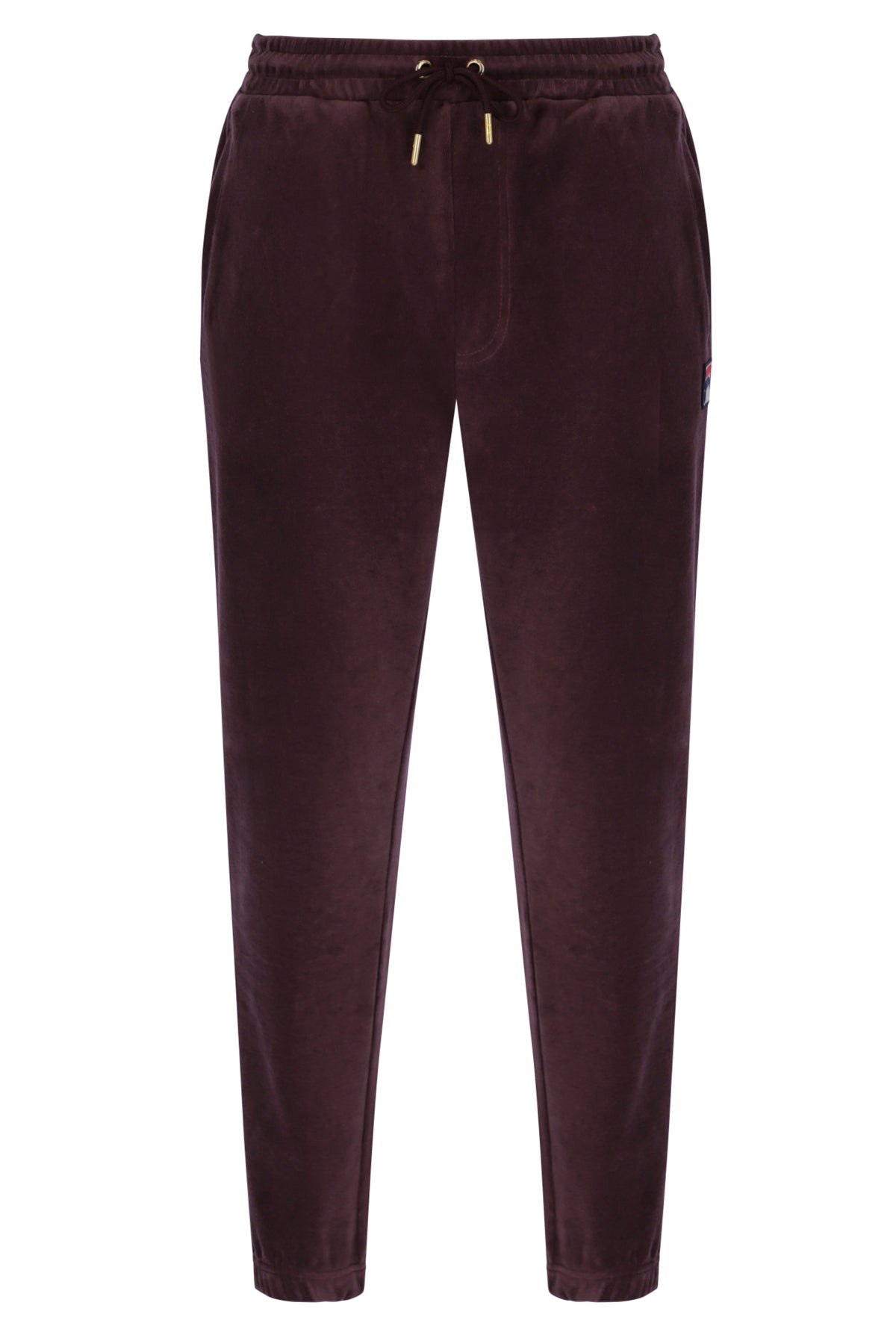 Displays the Fudge 'FILA' branded Eddie 2 Velour Track Pant