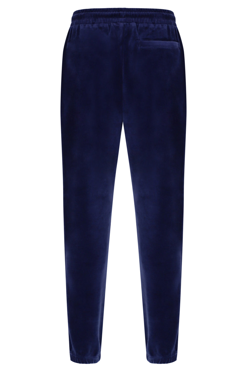 Displays the Navy 'Fila' branded Eddie 2 Velour Track Pant